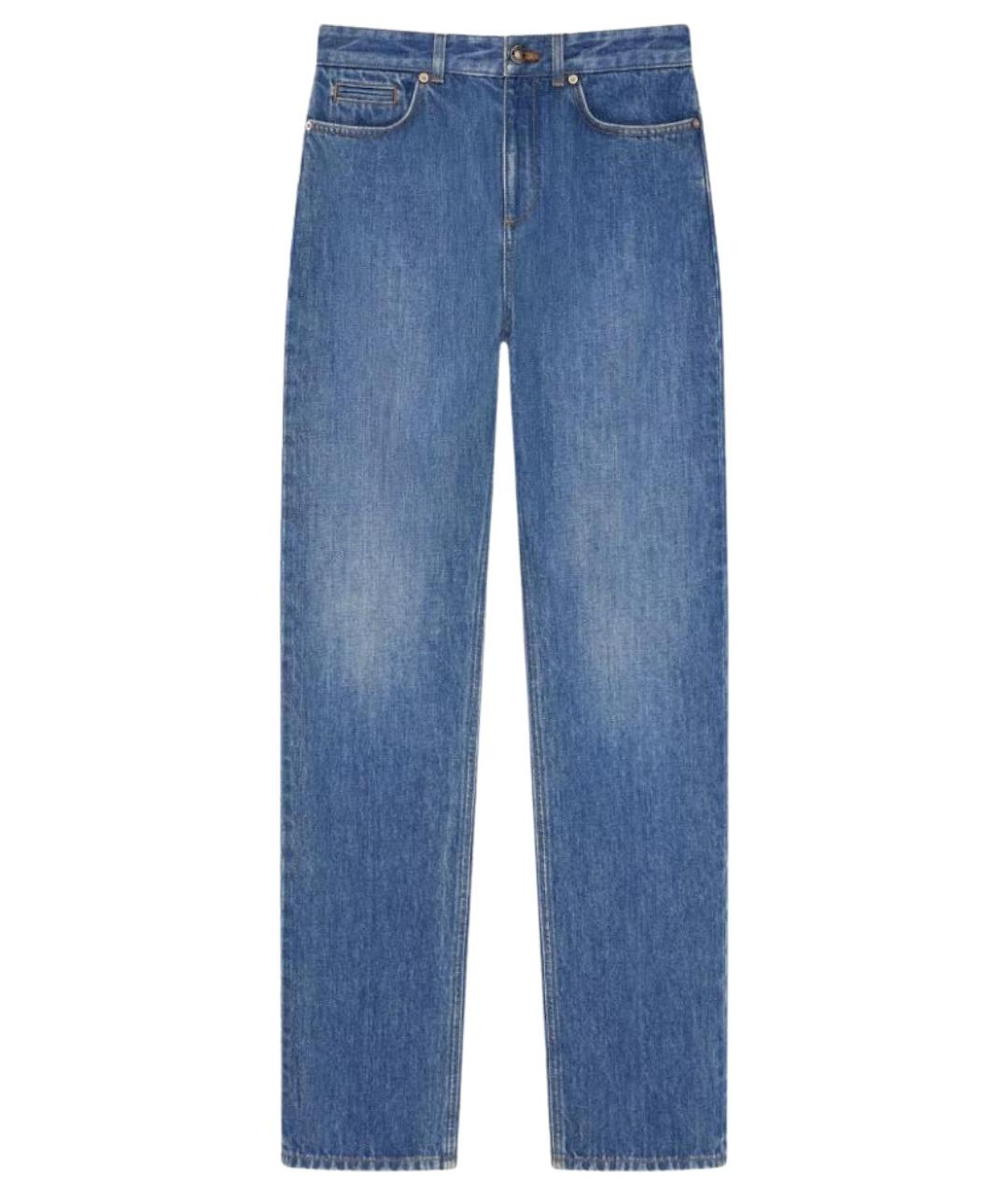 GIVENCHY Синие хлопковые прямые джинсы, фото 1