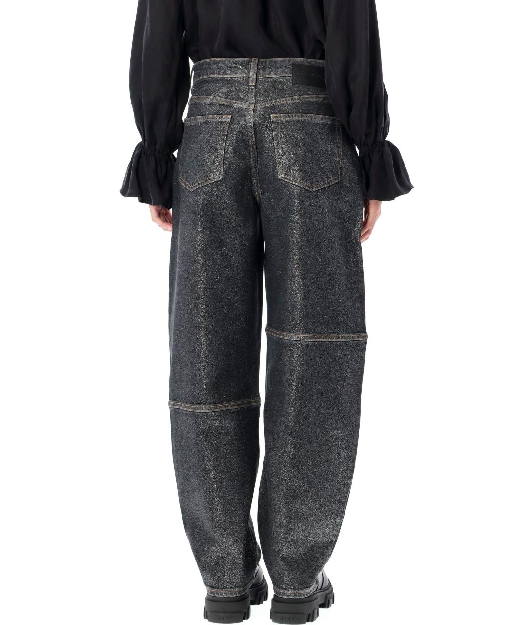 GANNI Серые хлопковые прямые джинсы, фото 3