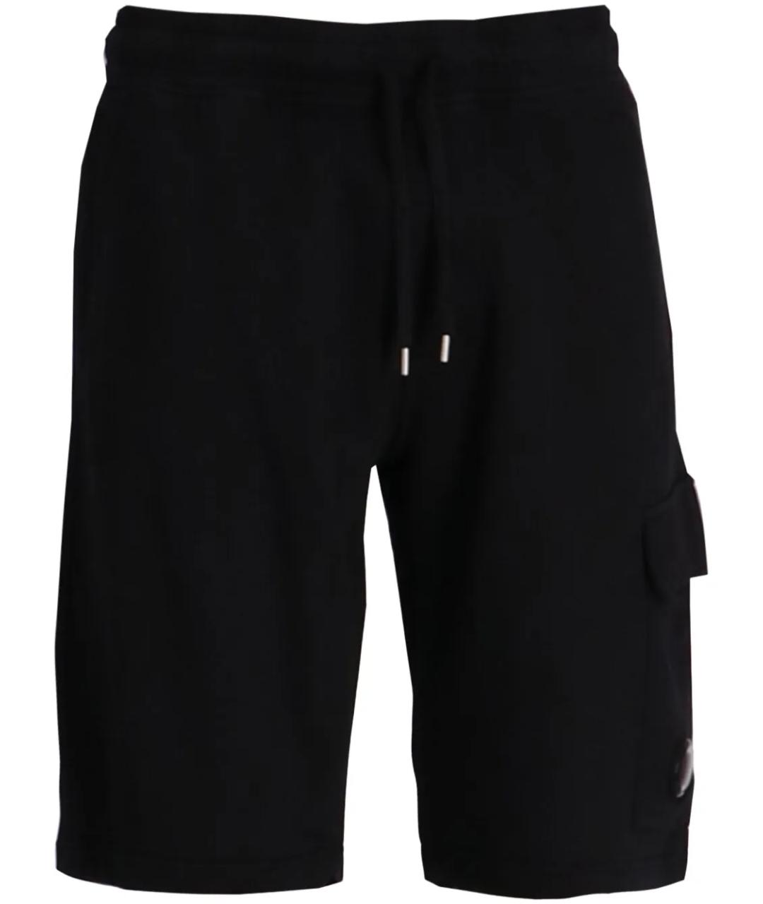 CP COMPANY Черные хлопковые шорты, фото 1
