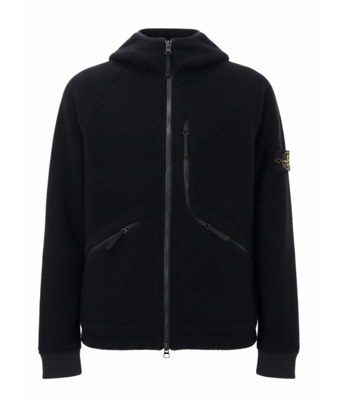 STONE ISLAND Черная шерстяная куртка, фото 1