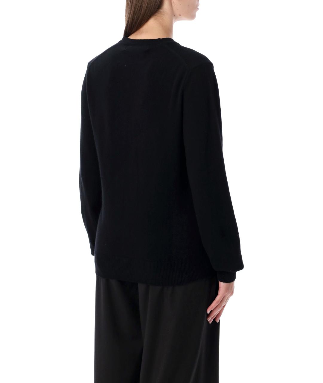 COMME DES GARÇONS PLAY Черный шерстяной джемпер / свитер, фото 2