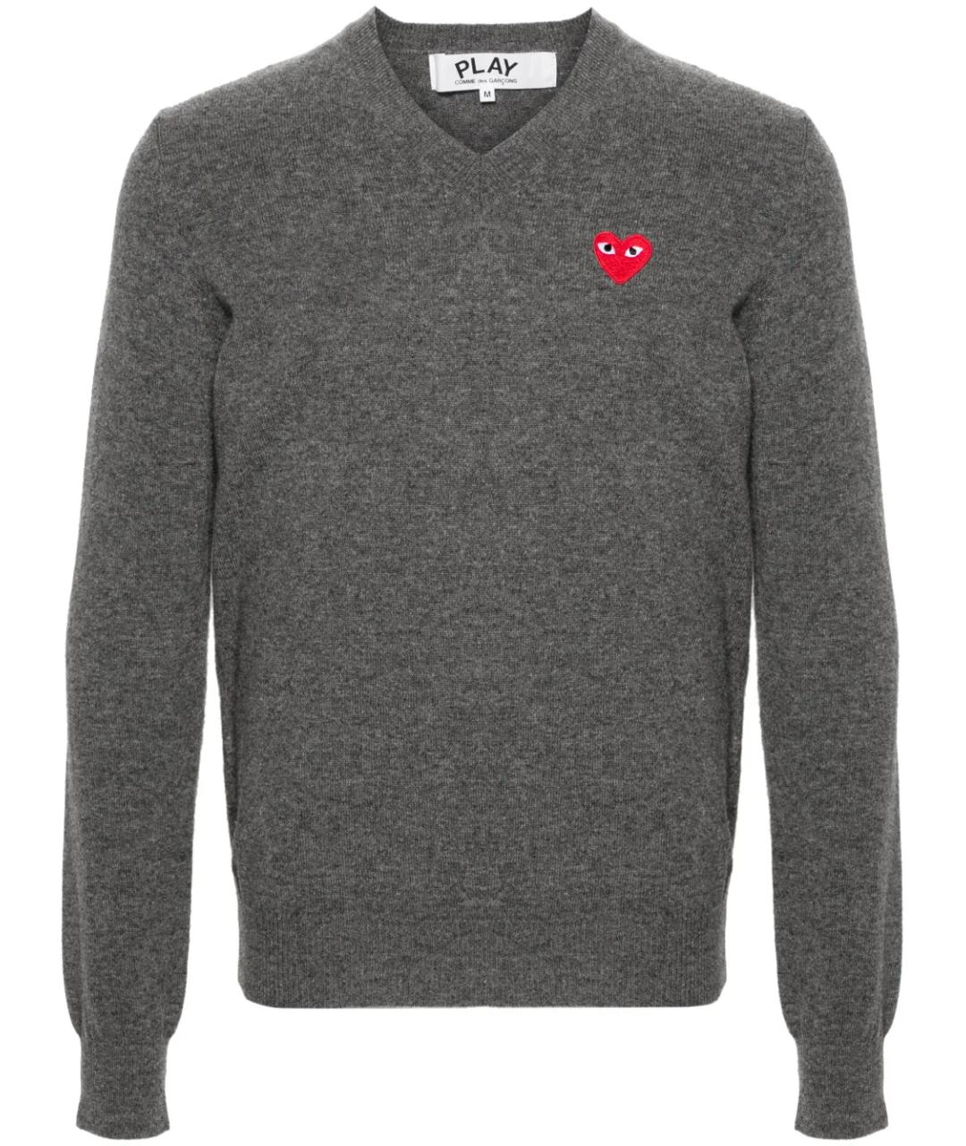 COMME DES GARÇONS PLAY Серый шерстяной джемпер / свитер, фото 1