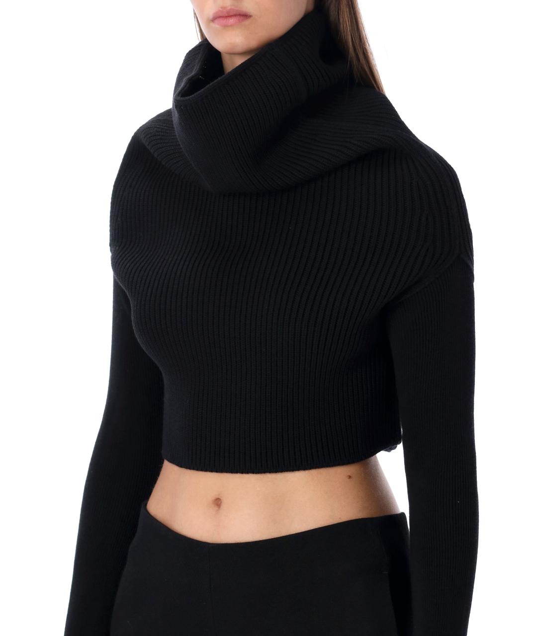 RICK OWENS Черный шерстяной джемпер / свитер, фото 4