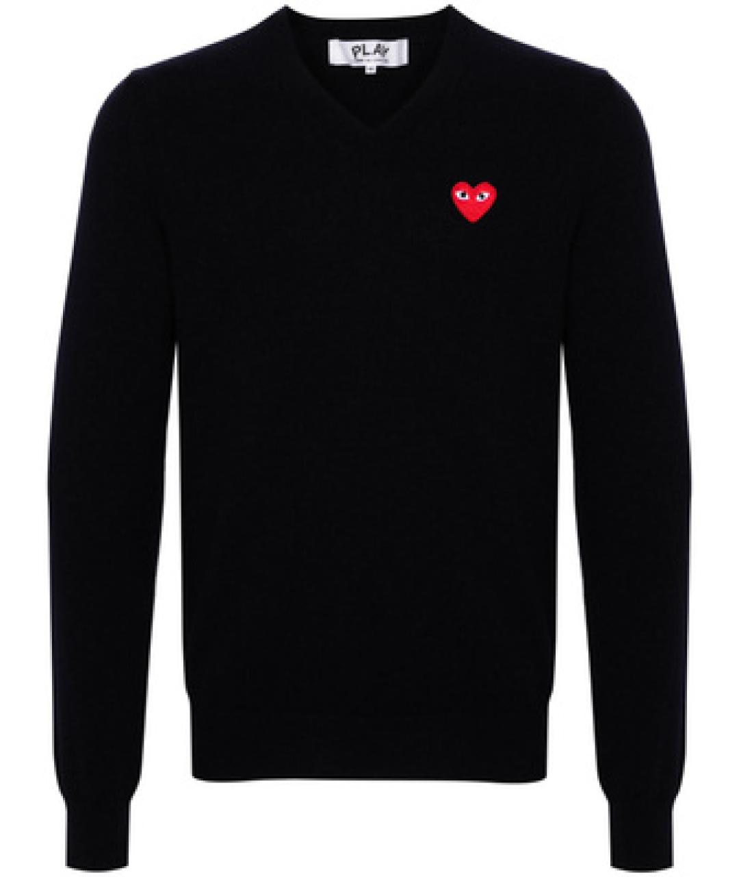 COMME DES GARÇONS PLAY Черный шерстяной джемпер / свитер, фото 1