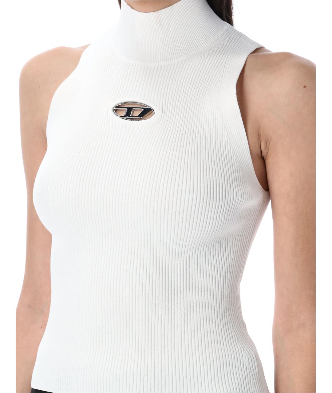 DIESEL Белая вискозная майка, фото 4