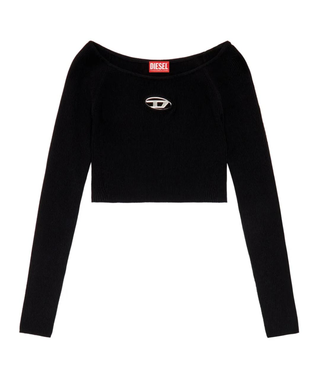 DIESEL Черный вискозный джемпер / свитер, фото 1