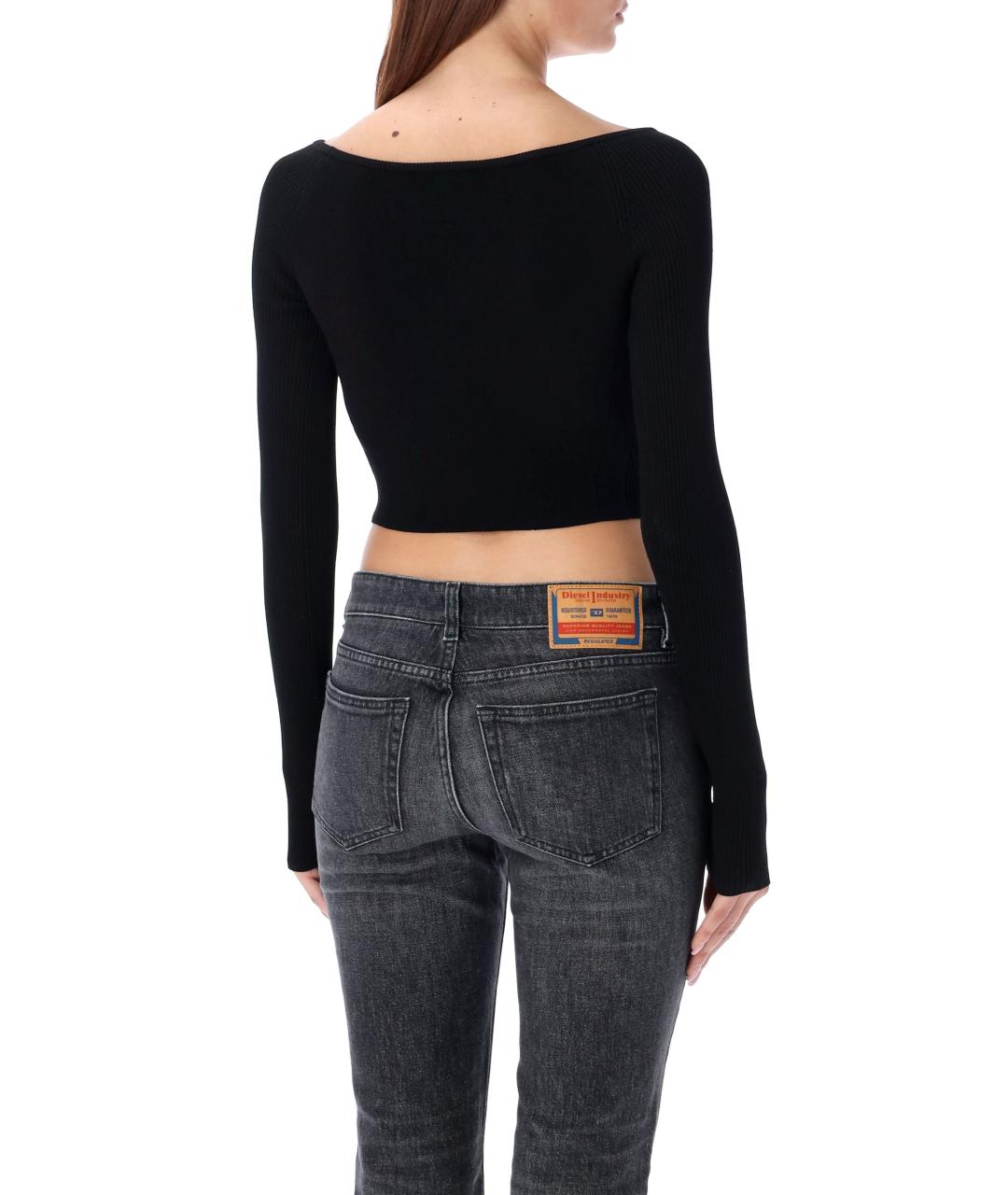 DIESEL Черный вискозный джемпер / свитер, фото 3