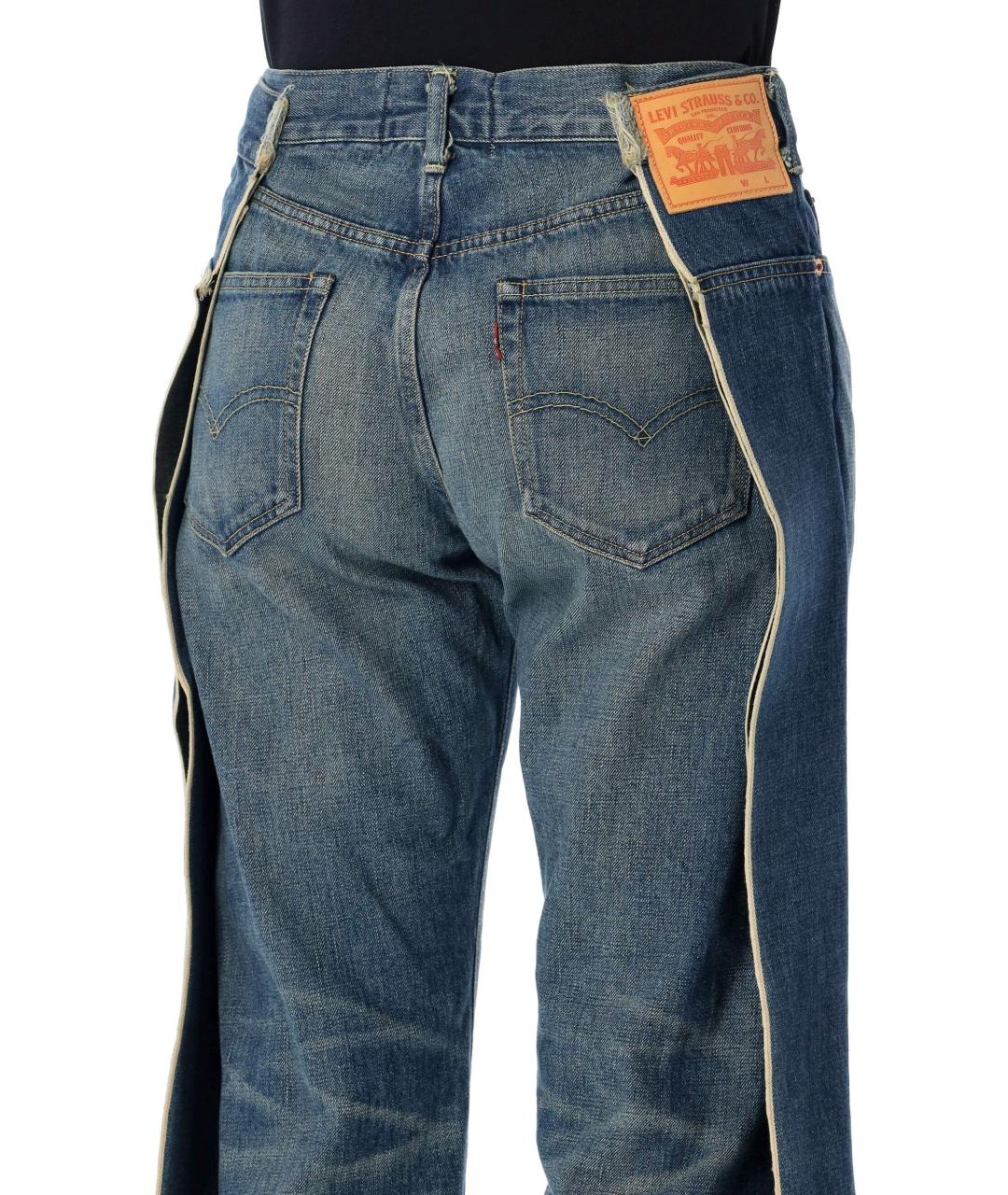 JUNYA WATANABE Синие хлопковые прямые джинсы, фото 3