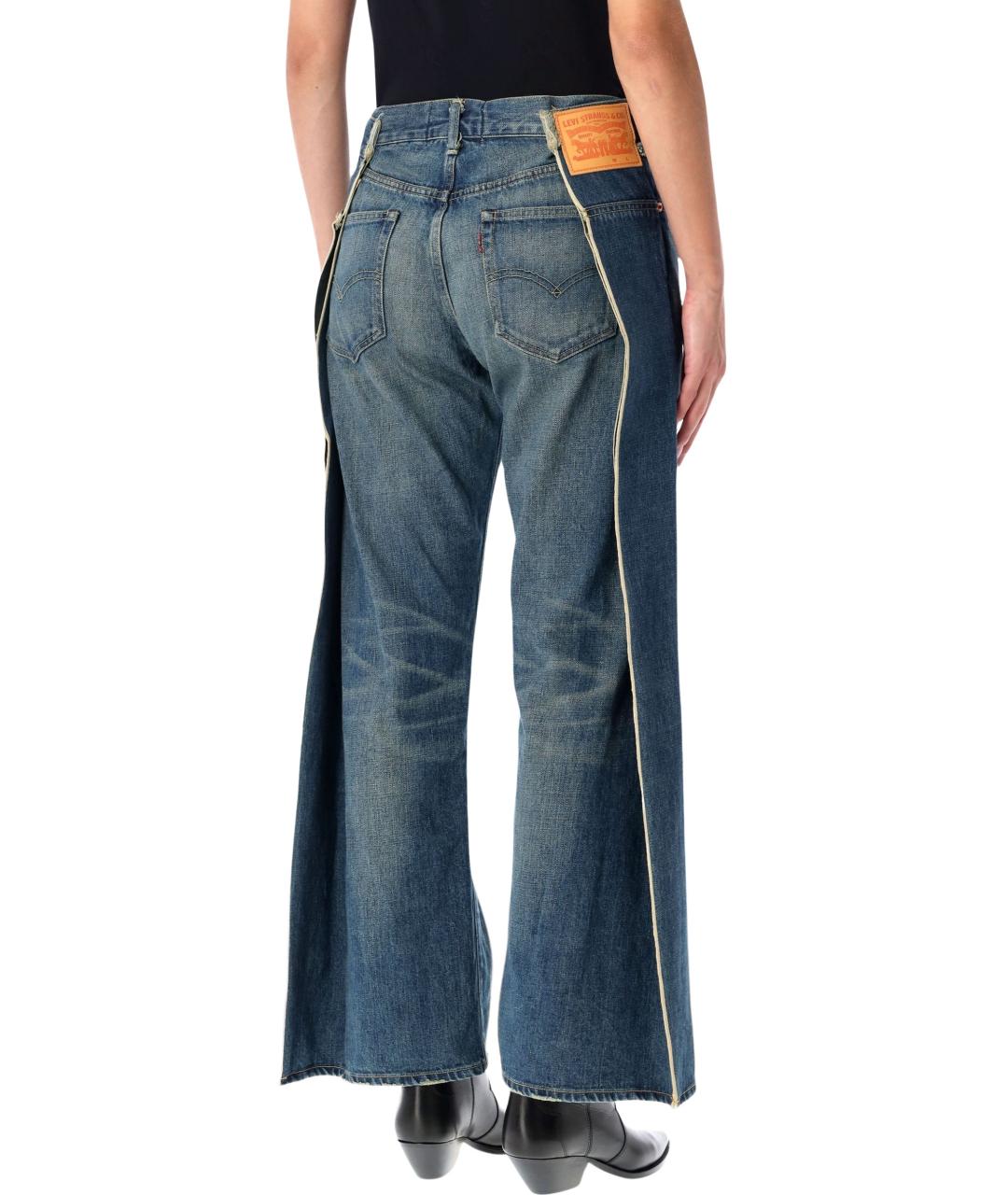 JUNYA WATANABE Синие хлопковые прямые джинсы, фото 2