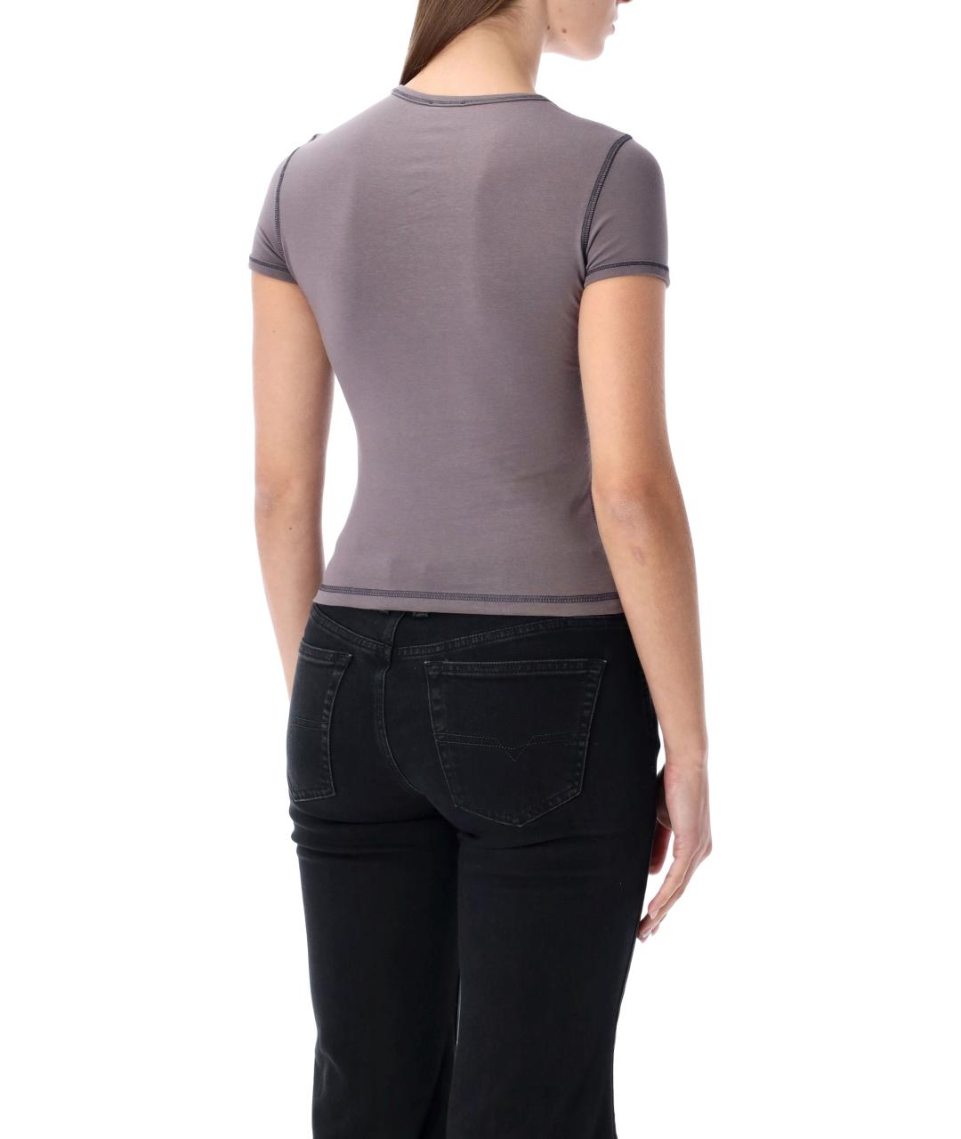 DIESEL Серая хлопковая футболка, фото 2