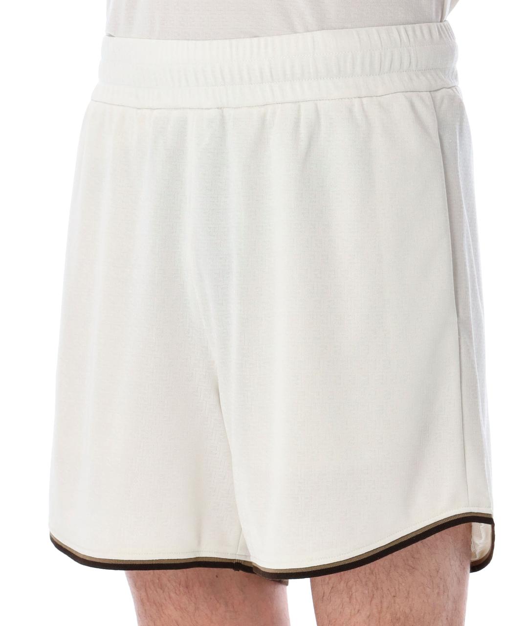 FENDI Белые полиэстеровые шорты, фото 4