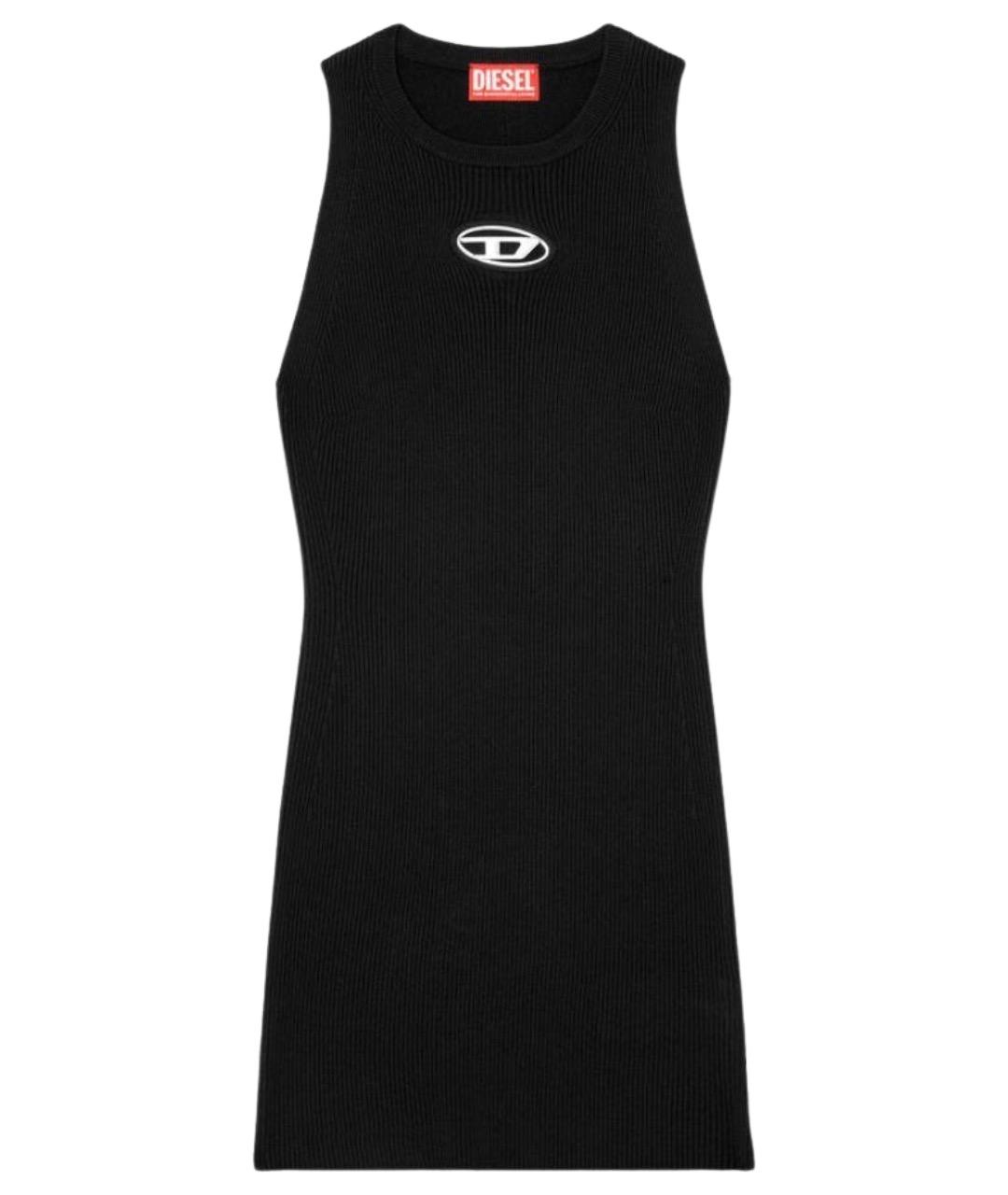 DIESEL Черное вискозное повседневное платье, фото 1