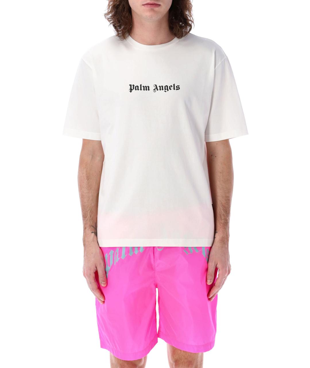 PALM ANGELS Белая хлопковая футболка, фото 2