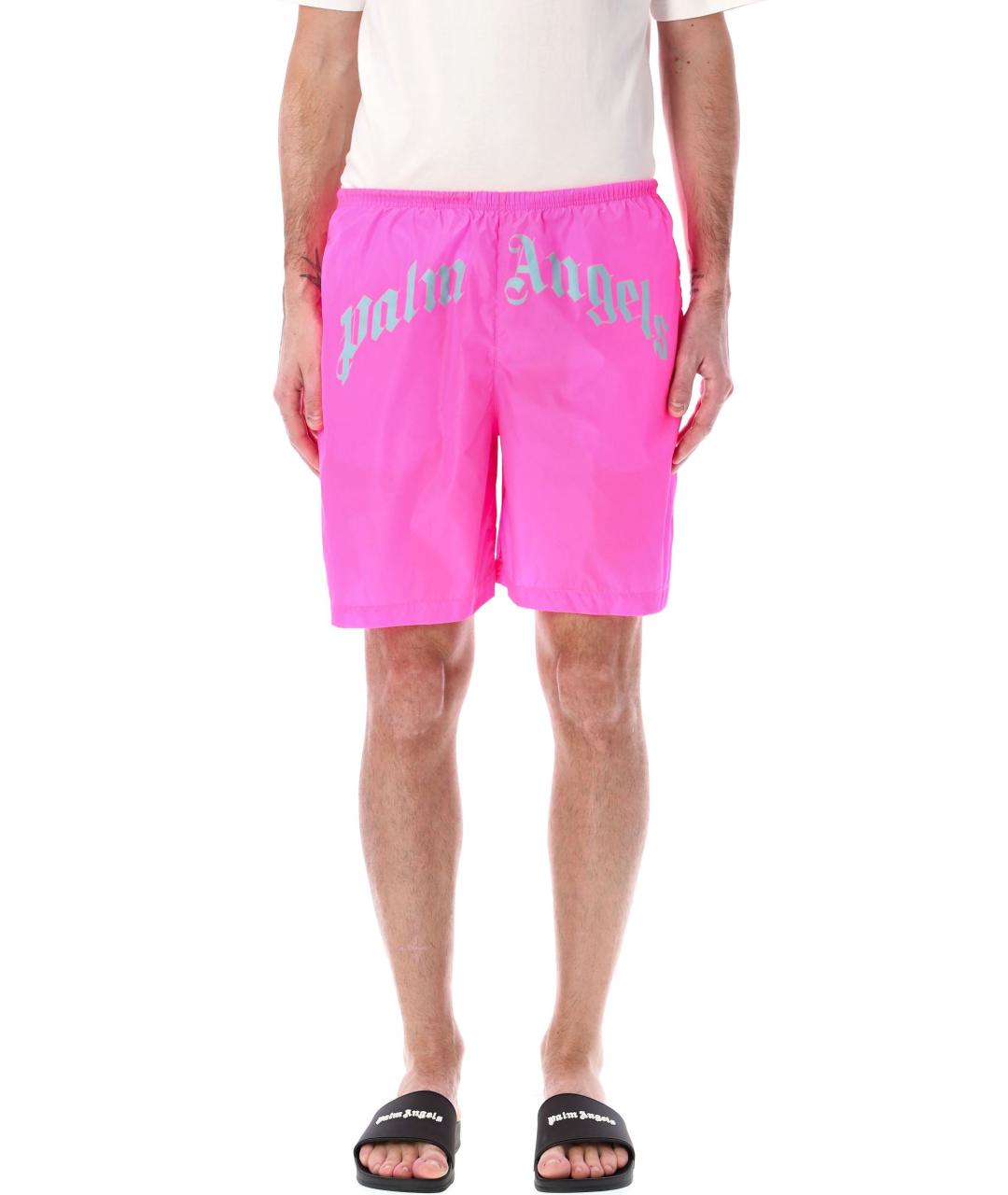 PALM ANGELS Розовые полиамидовые шорты, фото 2