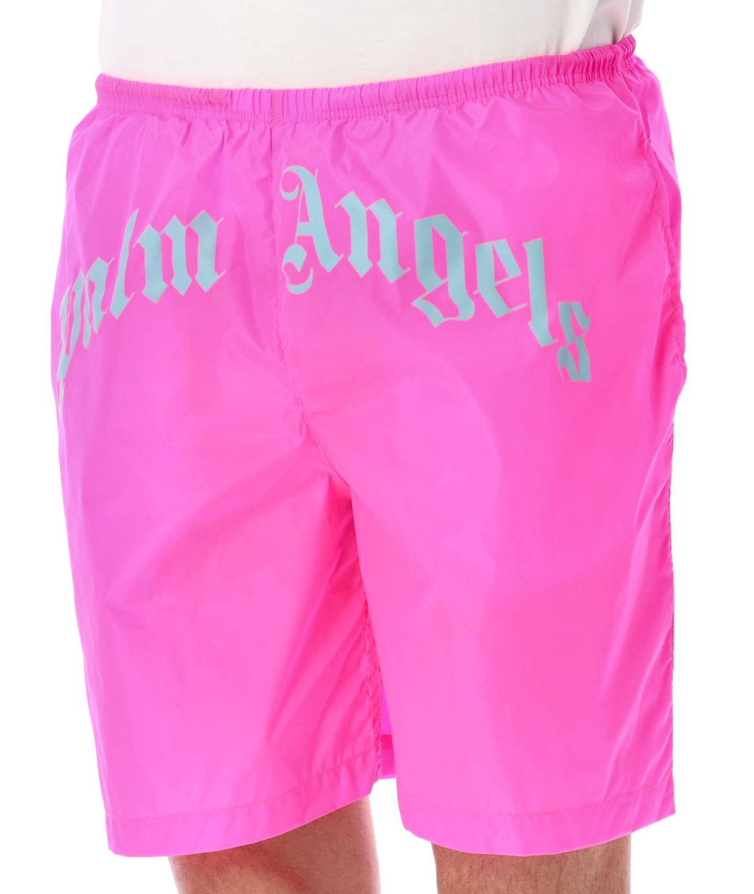 PALM ANGELS Розовые полиамидовые шорты, фото 4