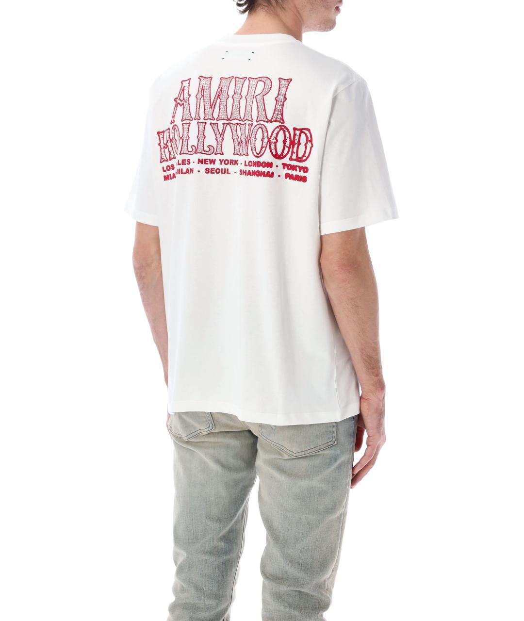 AMIRI Белая хлопковая футболка, фото 3