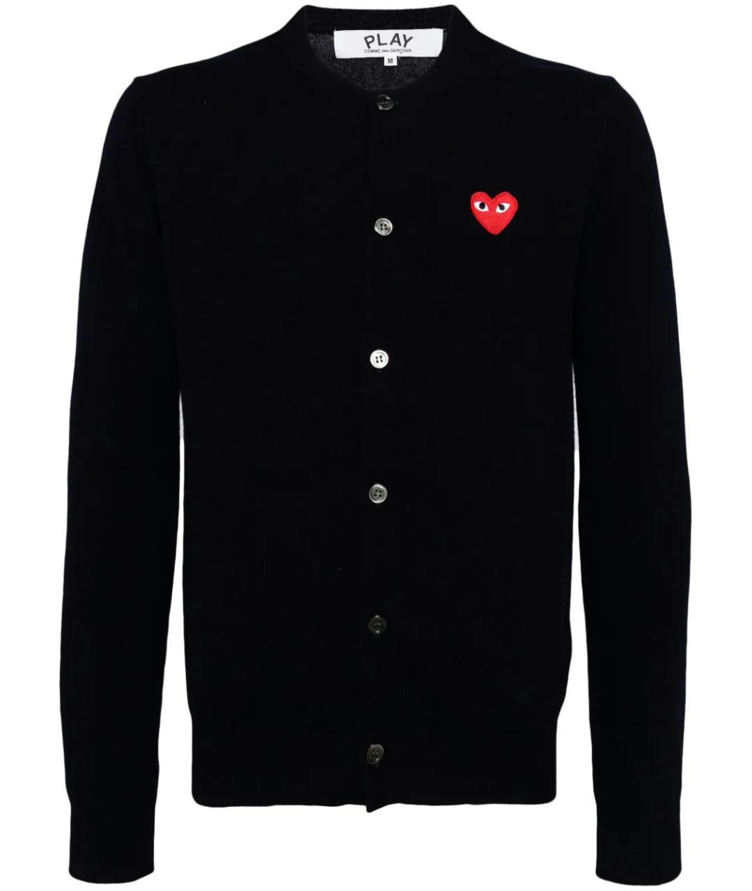 COMME DES GARÇONS PLAY Темно-синий шерстяной кардиган, фото 1