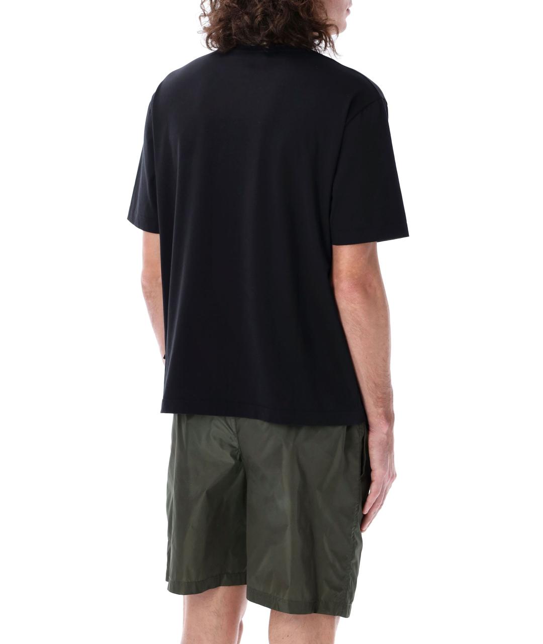 PALM ANGELS Черная хлопковая футболка, фото 2