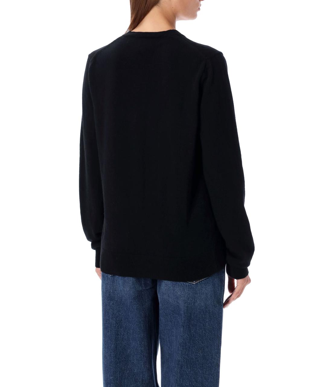 COMME DES GARÇONS PLAY Черный шерстяной джемпер / свитер, фото 3