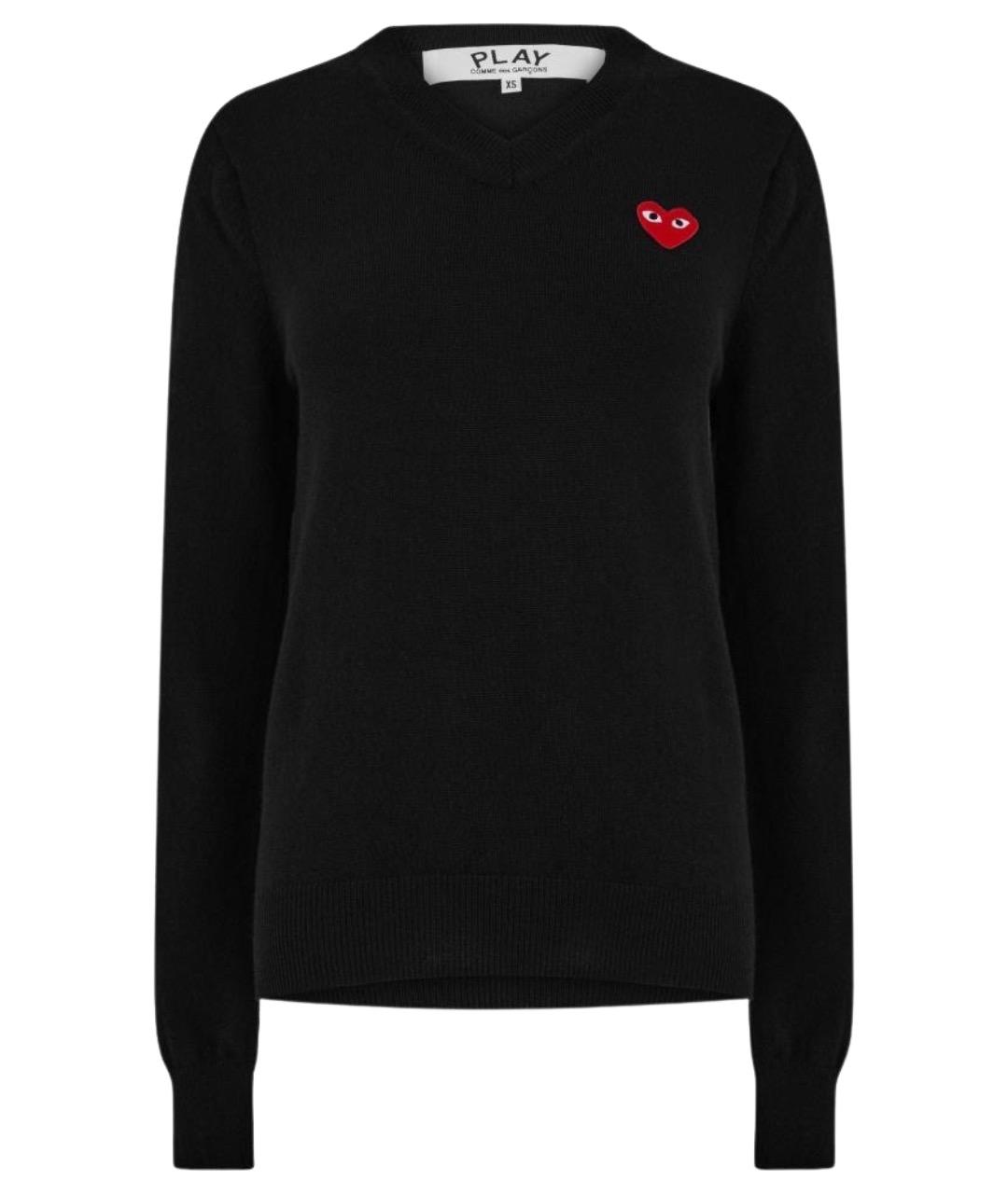 COMME DES GARÇONS PLAY Черный шерстяной джемпер / свитер, фото 1