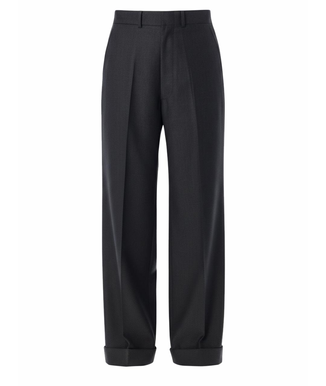 JUNYA WATANABE Черные шерстяные прямые брюки, фото 1