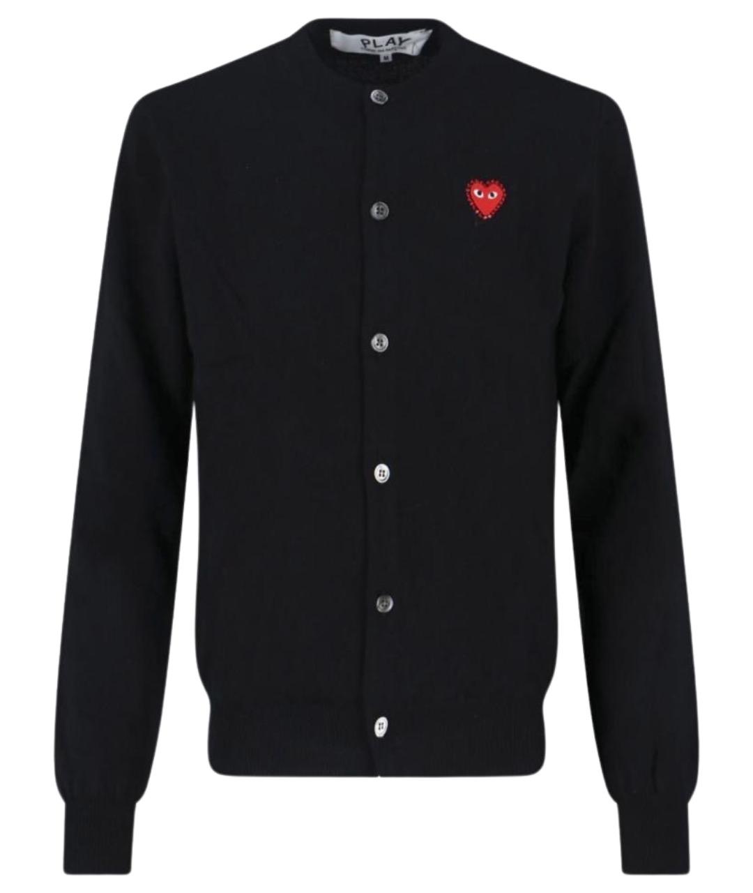 COMME DES GARÇONS PLAY Черный шерстяной кардиган, фото 1