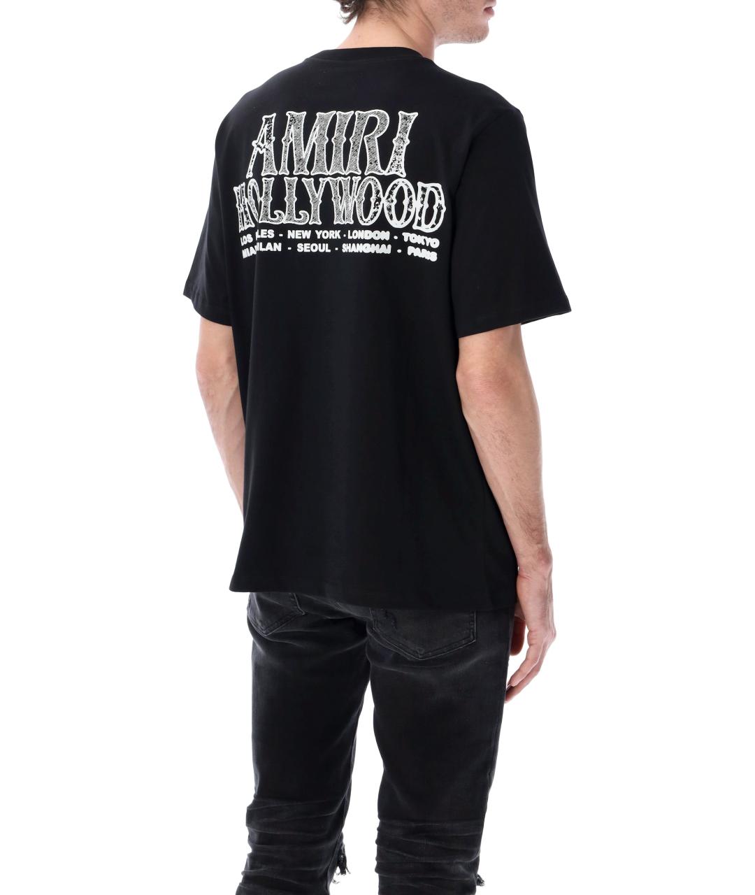 AMIRI Черная хлопковая футболка, фото 3