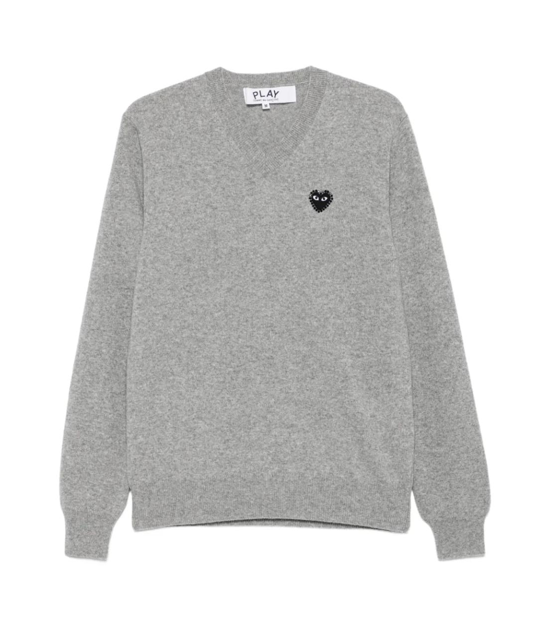 COMME DES GARÇONS PLAY Серый шерстяной джемпер / свитер, фото 1