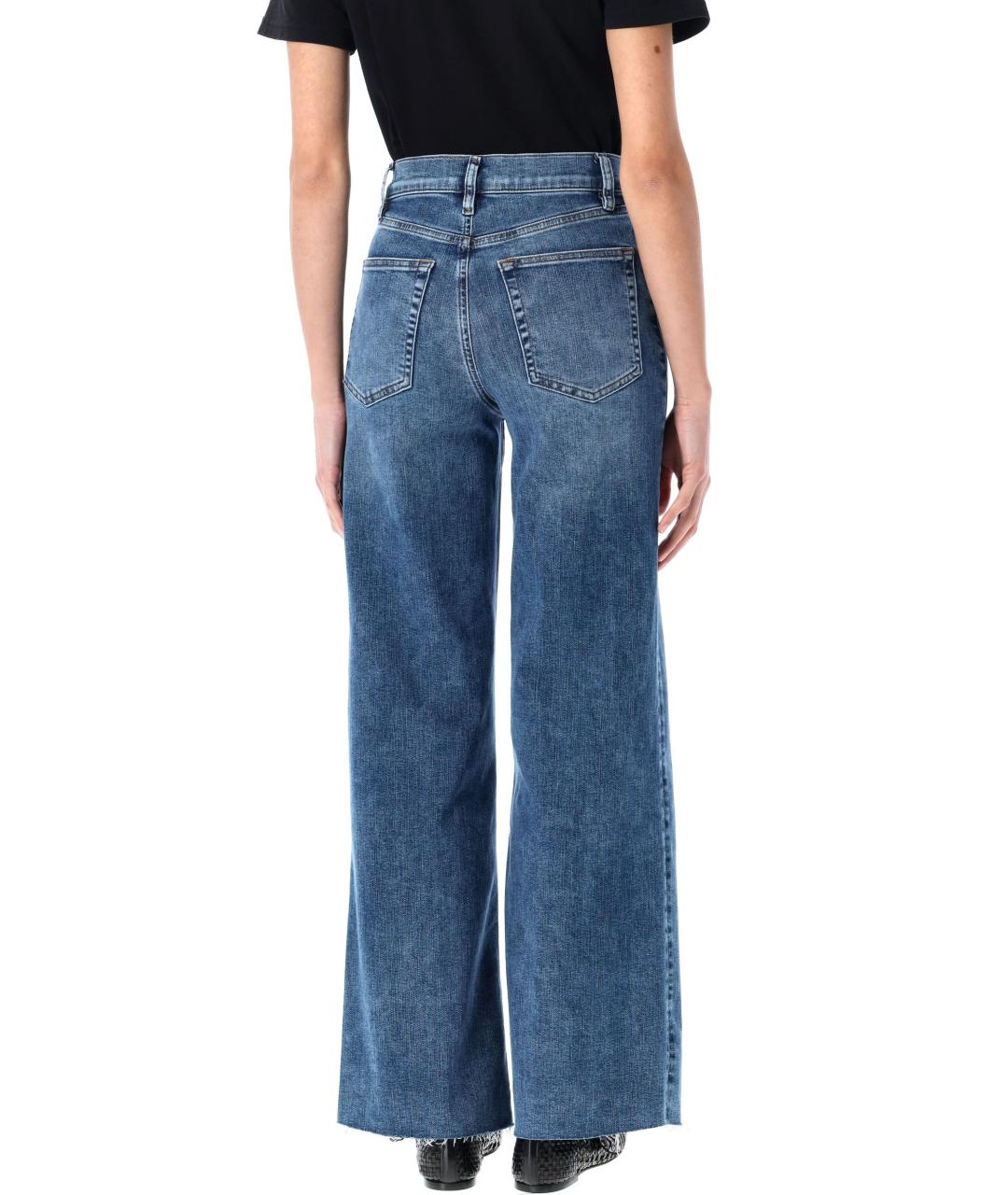 FRAME Синие хлопковые прямые джинсы, фото 2