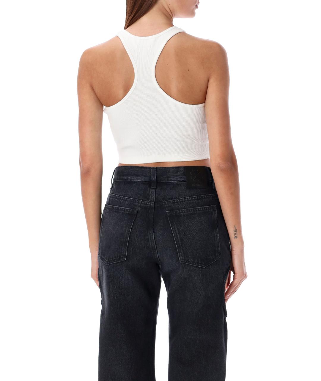 OFF-WHITE Белая хлопковая майка, фото 3