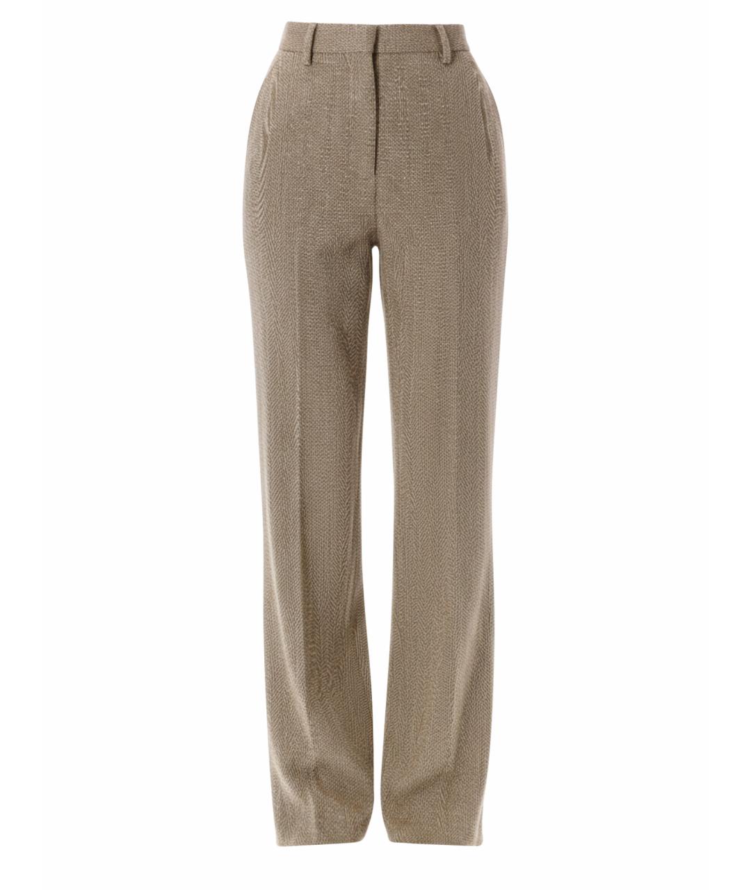 GOLDEN GOOSE DELUXE BRAND Бежевые прямые брюки, фото 1