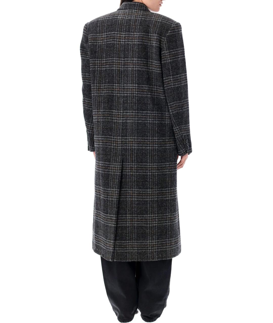 ISABEL MARANT ETOILE Серое шерстяное пальто, фото 3
