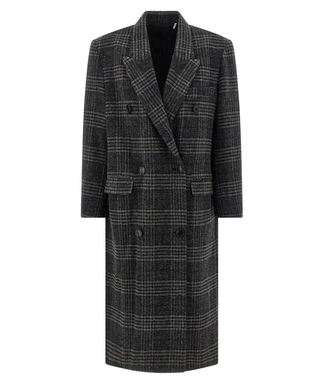 ISABEL MARANT ETOILE Серое шерстяное пальто, фото 1