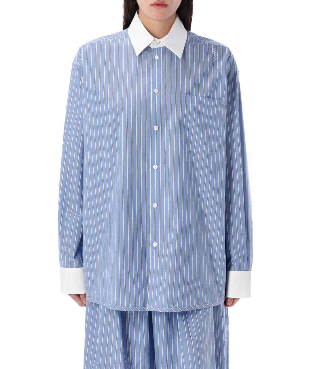 MARNI Голубая хлопковая рубашка, фото 2