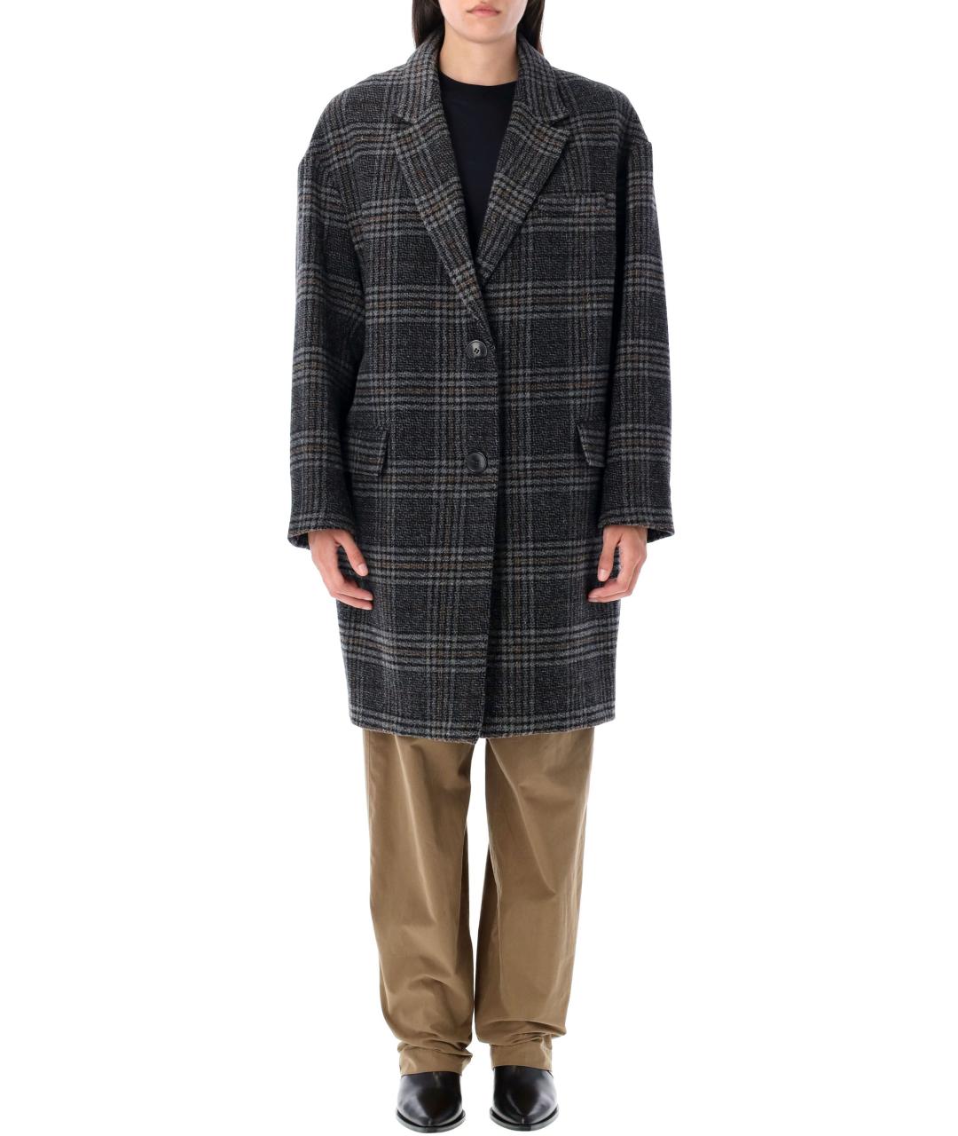 ISABEL MARANT ETOILE Мульти шерстяное пальто, фото 2