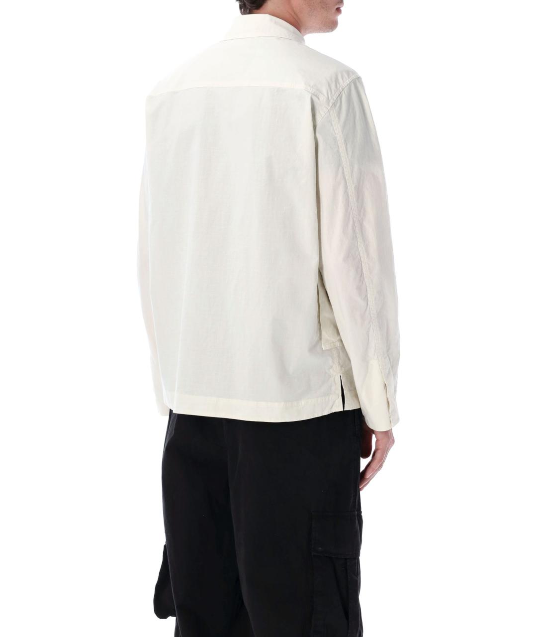 STONE ISLAND Белая хлопковая куртка, фото 3