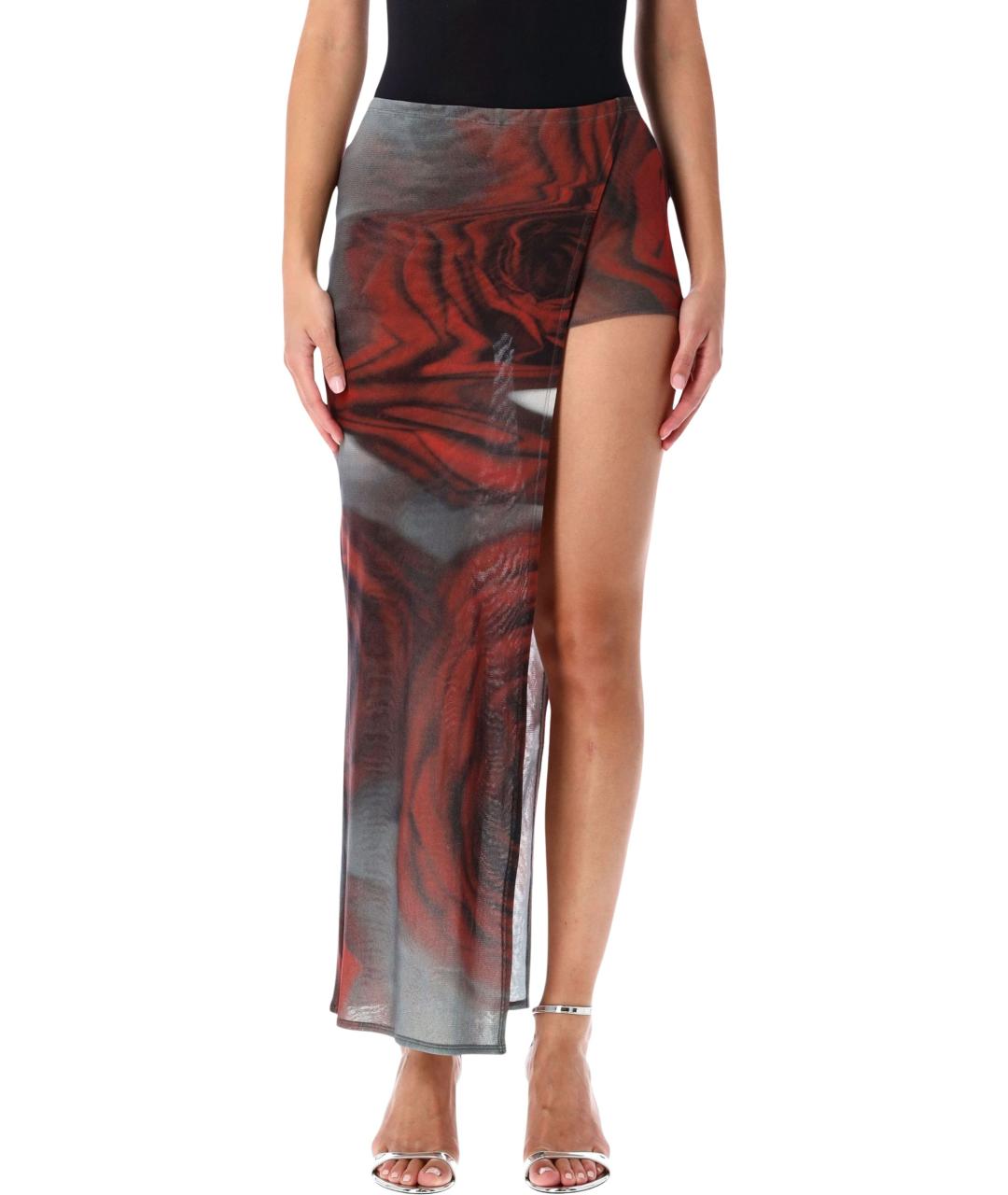 JEAN PAUL GAULTIER Мульти полиамидовая юбка макси, фото 4