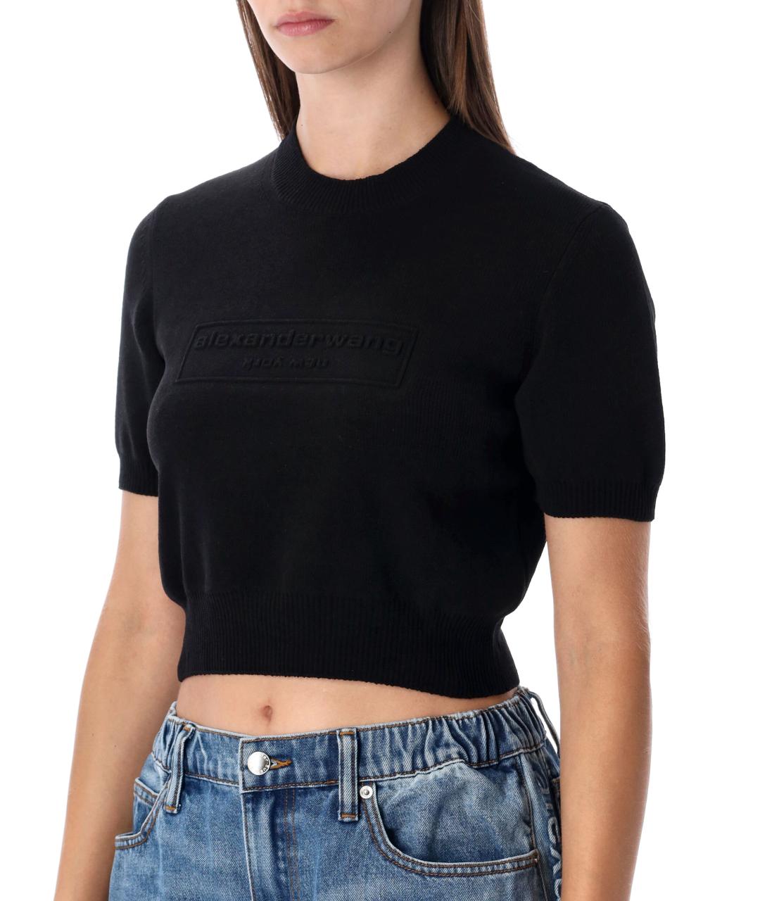 ALEXANDER WANG Черный полиэстеровый джемпер / свитер, фото 3