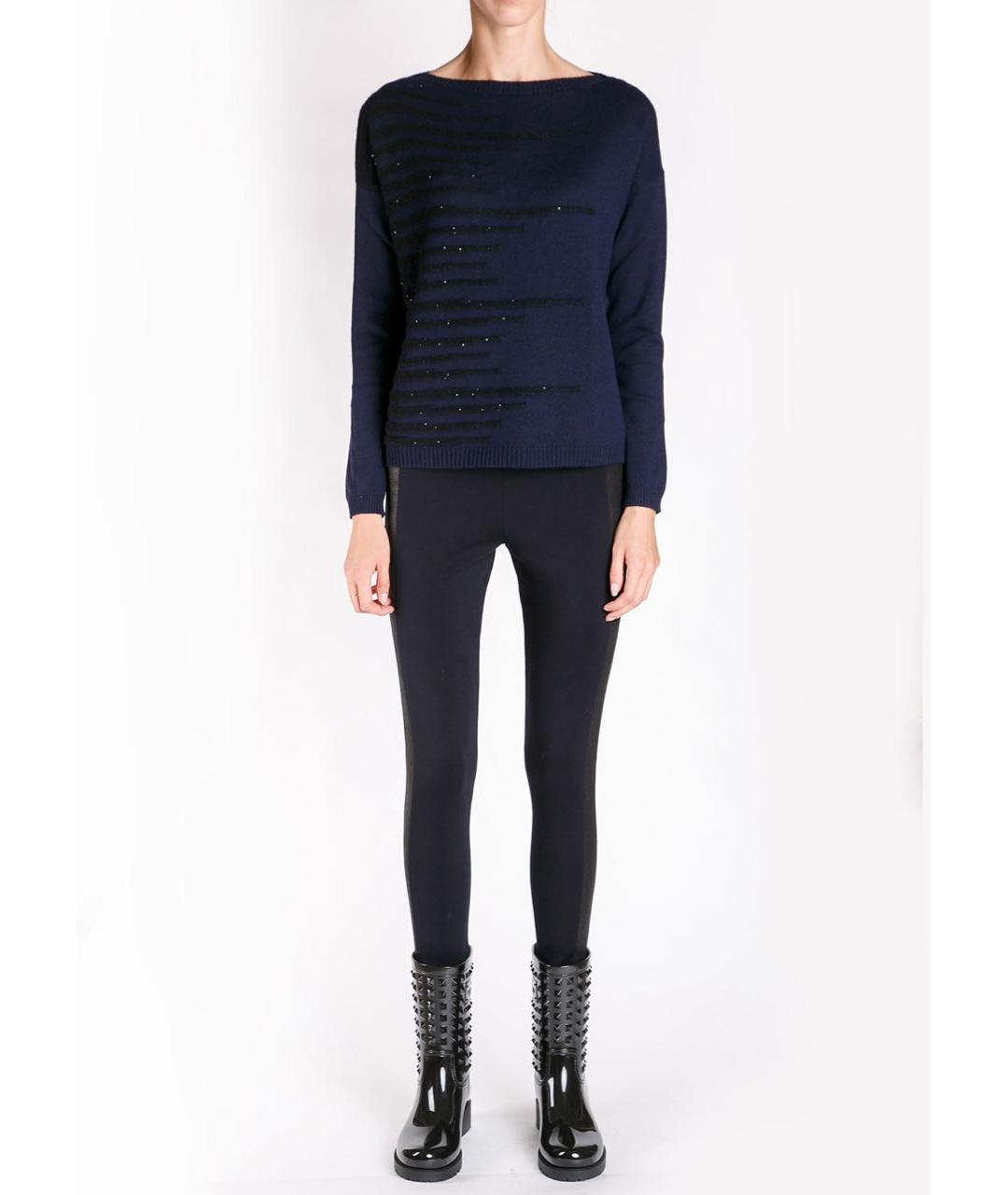 D.EXTERIOR Темно-синие вискозные леггинсы и велосипедки, фото 2