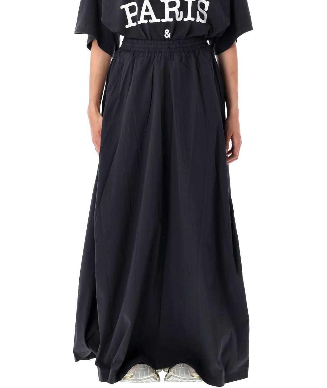 BALENCIAGA Синяя полиэстеровая юбка макси, фото 2