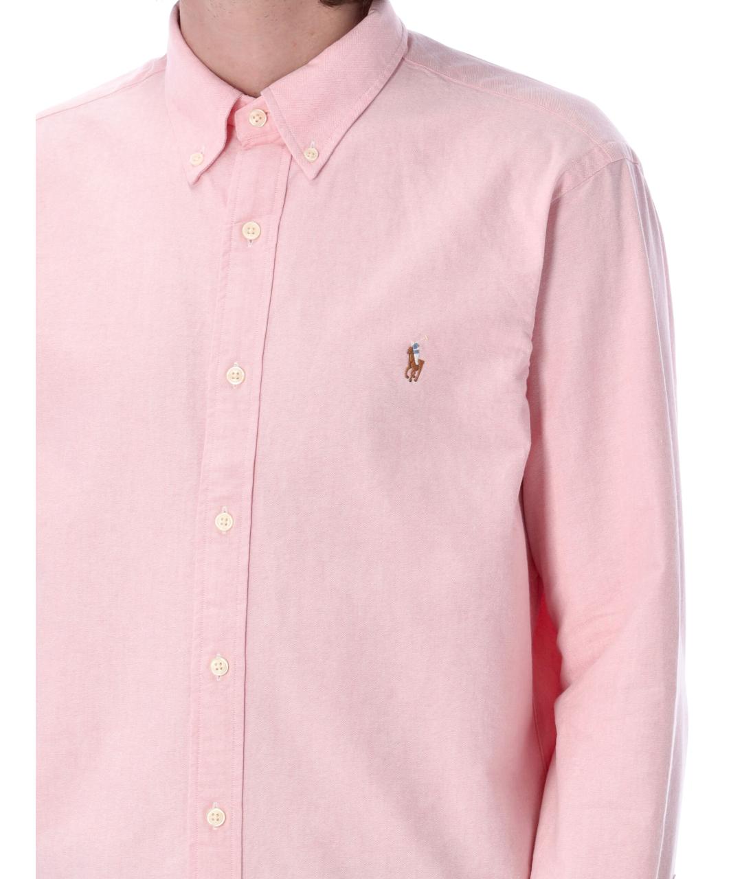 POLO RALPH LAUREN Розовая хлопковая кэжуал рубашка, фото 4