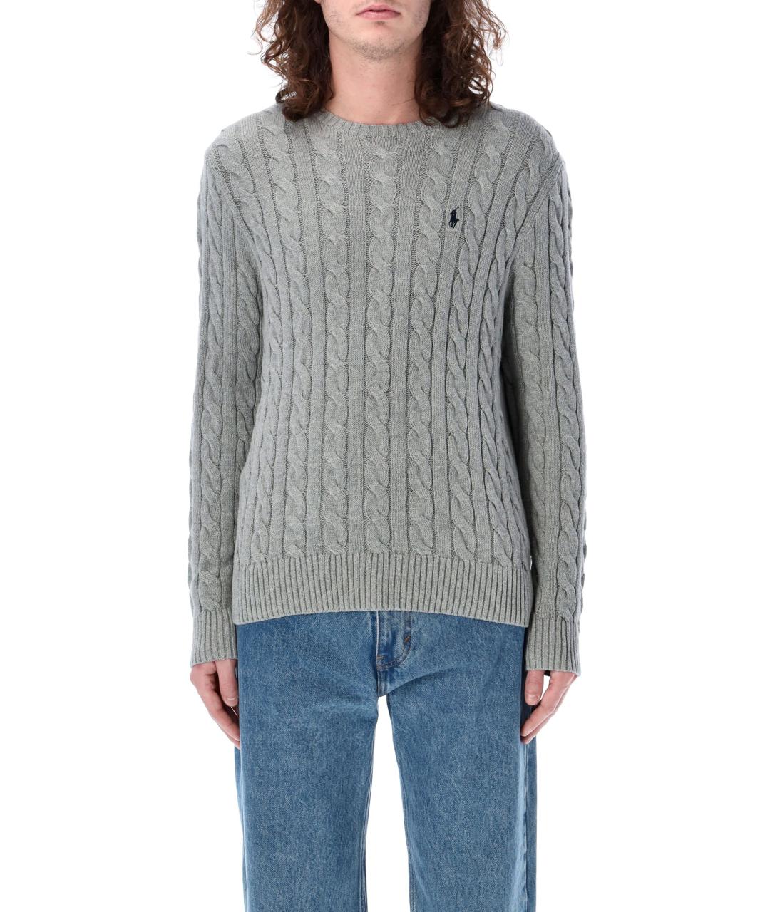 POLO RALPH LAUREN Серый хлопковый джемпер / свитер, фото 2