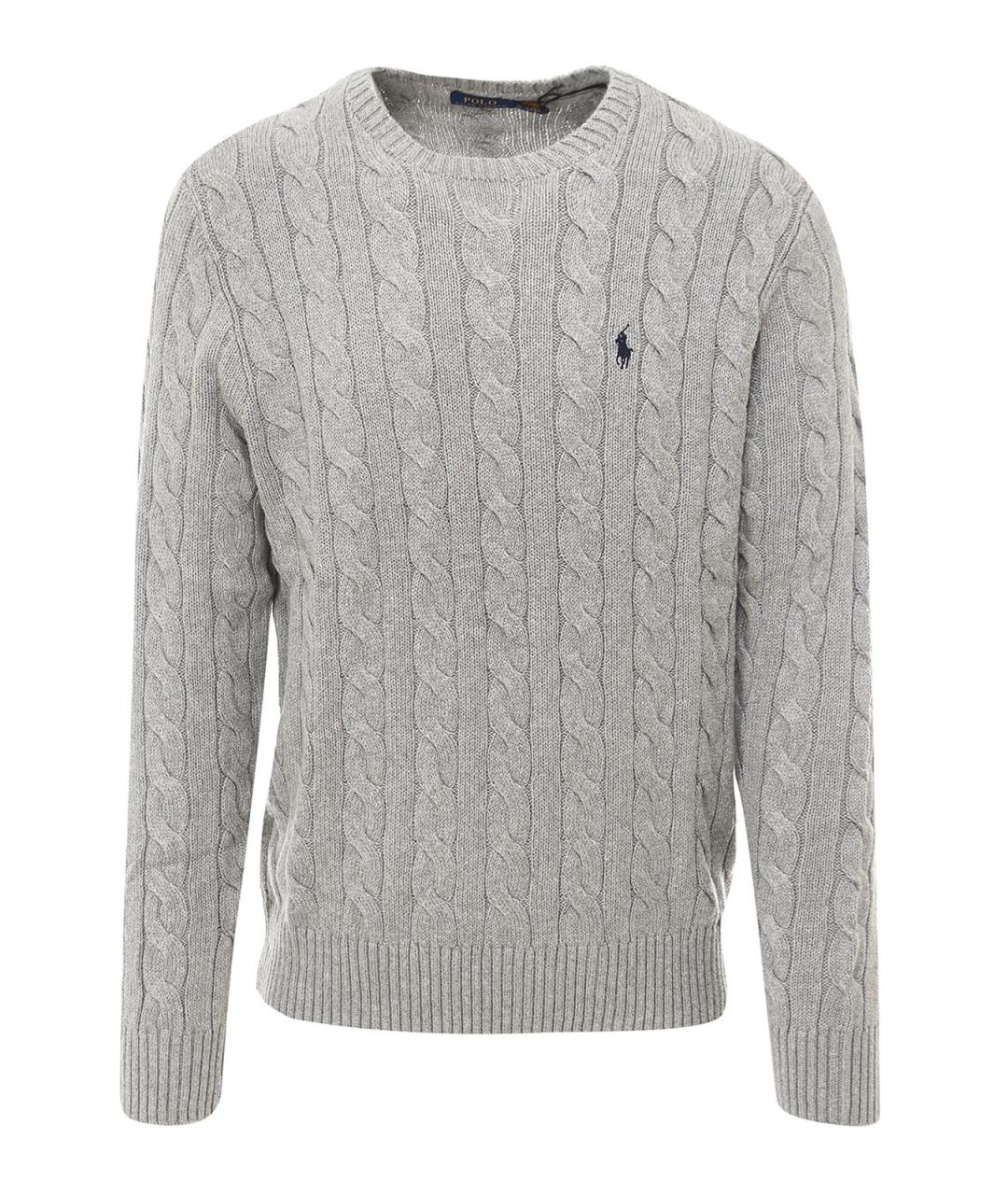 POLO RALPH LAUREN Серый хлопковый джемпер / свитер, фото 1