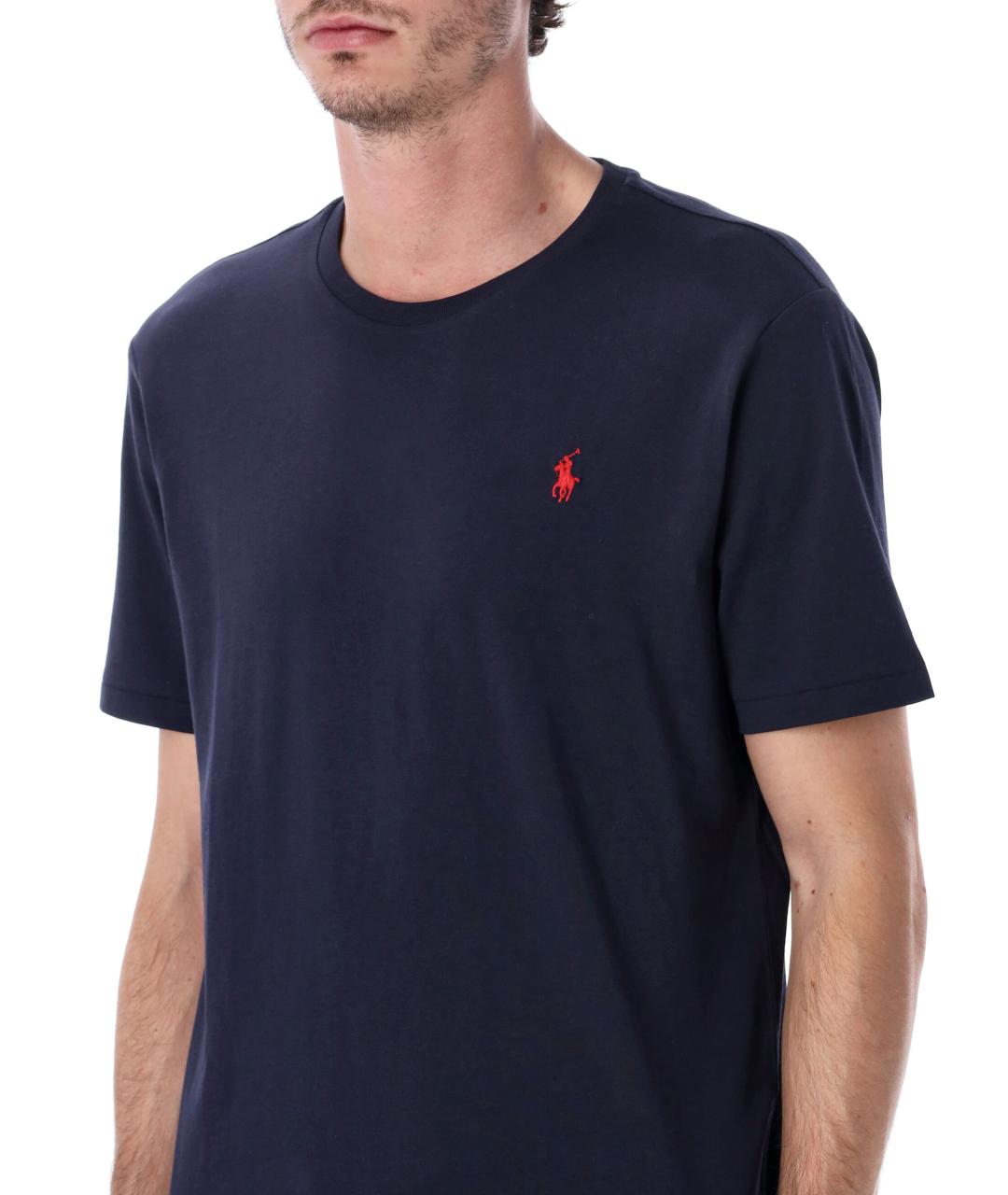 POLO RALPH LAUREN Синяя хлопковая футболка, фото 7