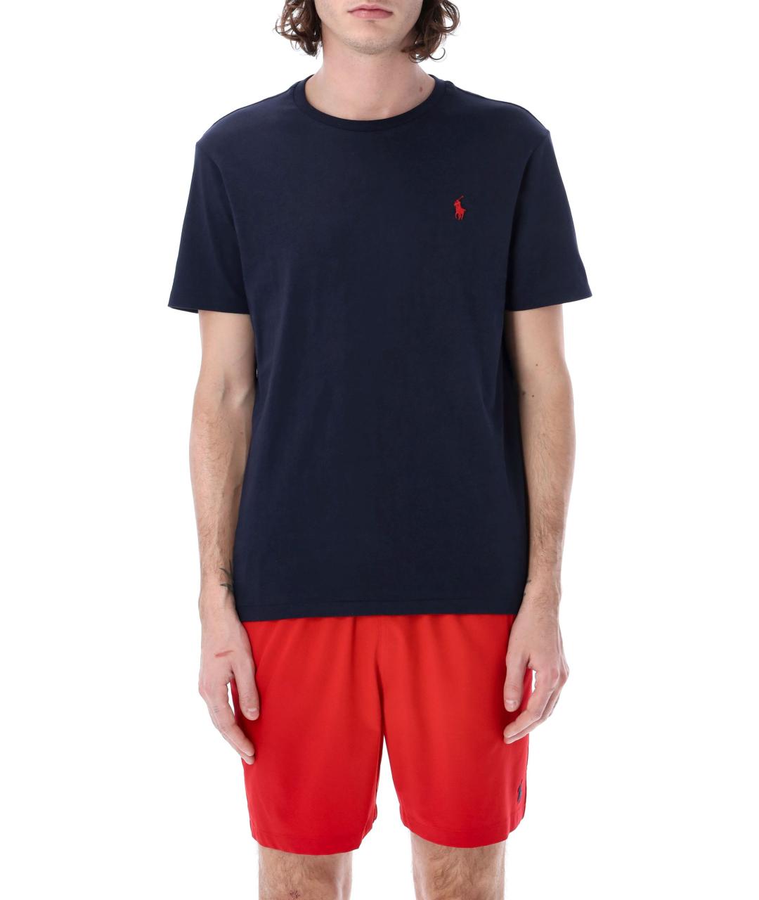 POLO RALPH LAUREN Синяя хлопковая футболка, фото 2