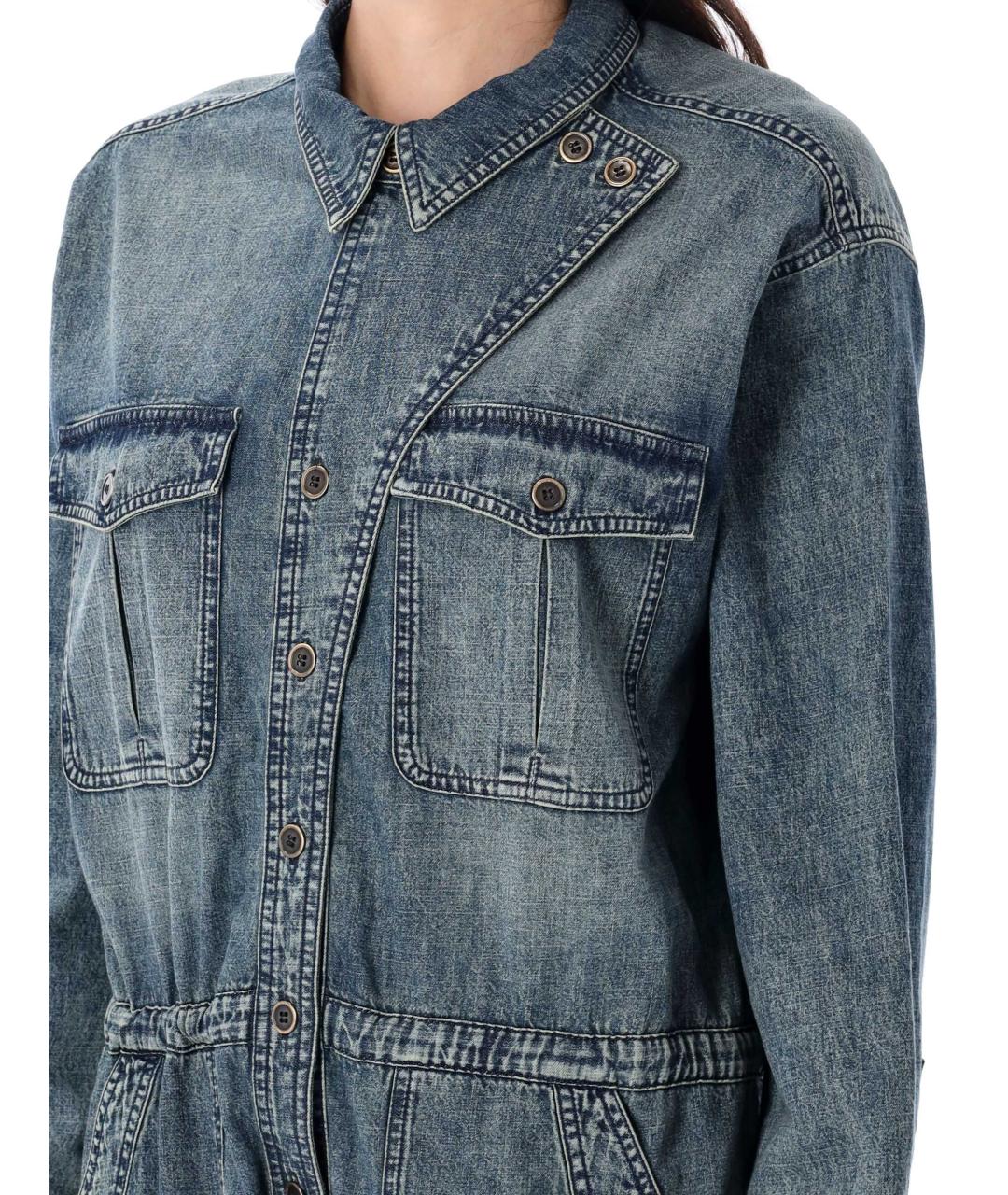 ISABEL MARANT ETOILE Синий хлопковый комбинезон, фото 3