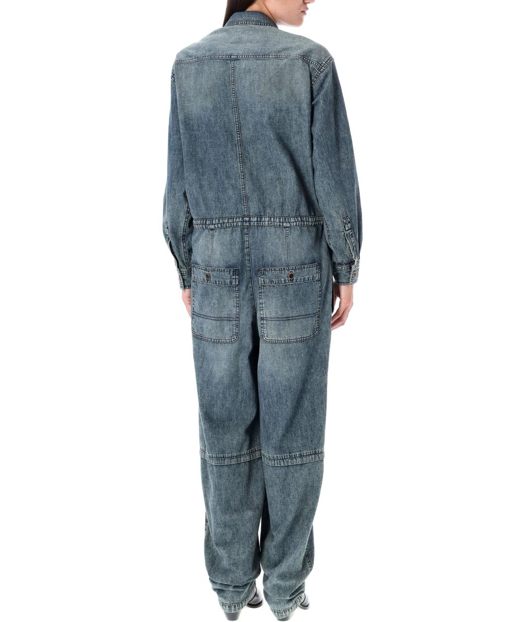 ISABEL MARANT ETOILE Синий хлопковый комбинезон, фото 2