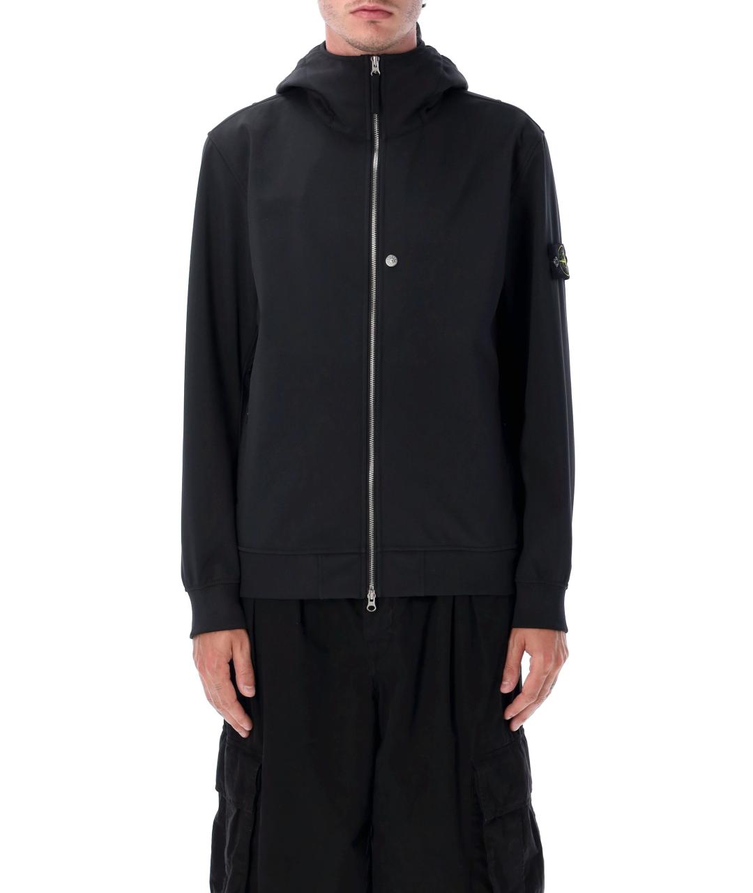 STONE ISLAND Черная полиэстеровая куртка, фото 4