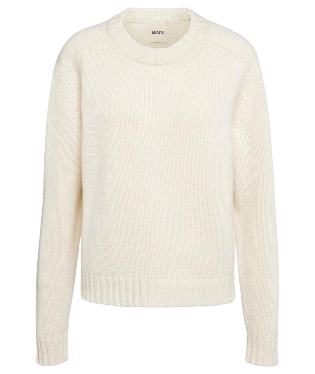 KHAITE Белый кашемировый джемпер / свитер, фото 1