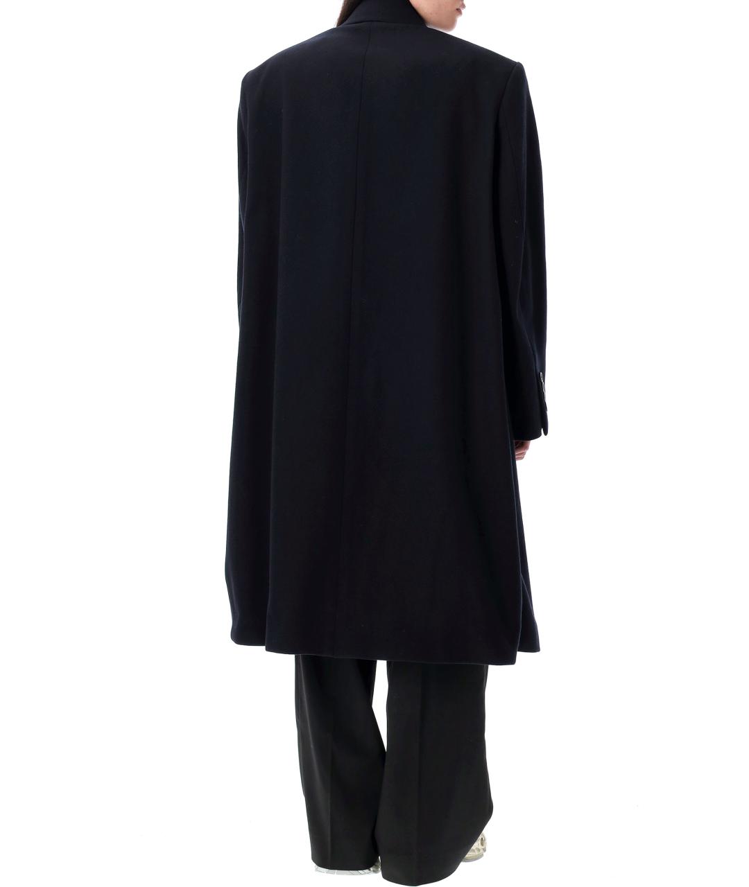 BALENCIAGA Темно-синее шерстяное пальто, фото 3